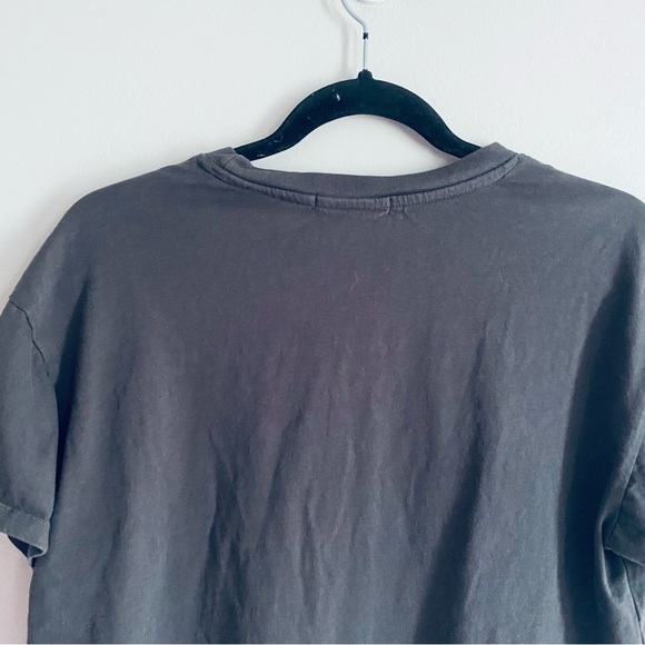 Forever 21 Women's Gray & White Moon Graphic Cropped Short Sleeve T Shirt Small - Picture 8 of 10